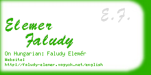 elemer faludy business card